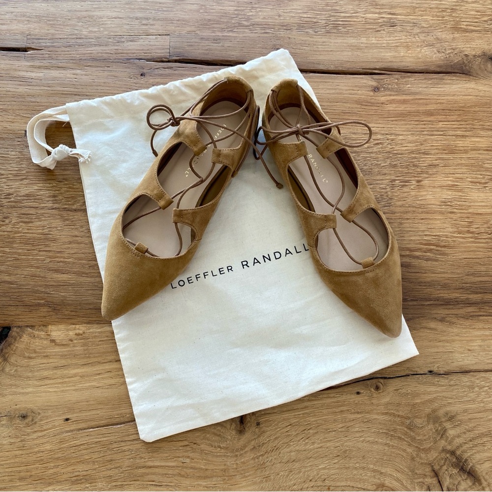 Loeffler Randall Ambra Sienna lace-up ballet flats